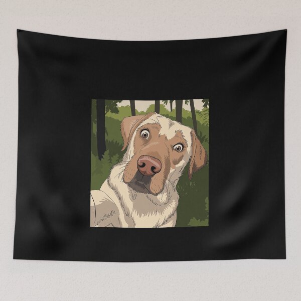 Item preview, Curious Labrador Taking a Selfie in the Forest - Adorable Pet Portrait for Dog Lovers designed and sold by love3617.