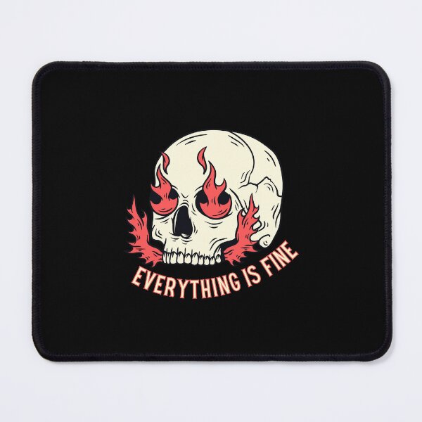 Item preview, Everything Is Fine Skull  Boho Vintage Graphic Skull Rebel Rock n Roll Grunge Edgy Outfit Boho Hippie designed and sold by MotivaChic.