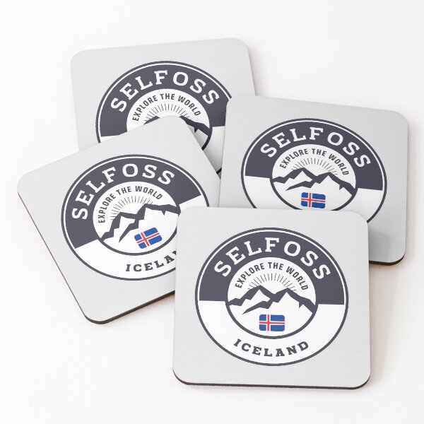 Item preview, Selfoss Iceland Black and White Crest designed and sold by World Designs.