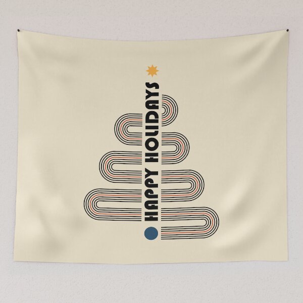 Item preview, Happy Holidays, Minimalist Line Art Christmas Tree, Bauhaus Inspired designed and sold by D-Spot Shop.