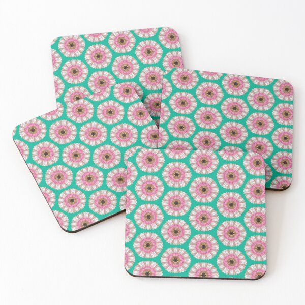 Item preview, Pink gerbera on jade designed and sold by LittleBettyMakes.