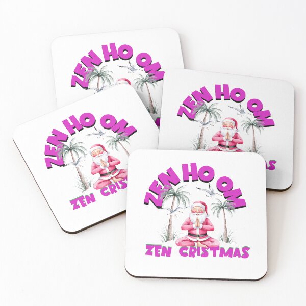 Item preview, Zen Santa: Finding the Zen Ho Om PINK Christmas STICKER designed and sold by inkfluenceart.