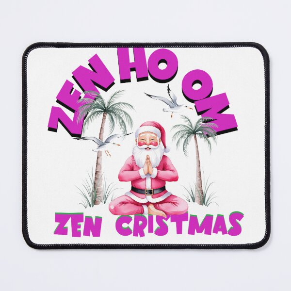 Item preview, Zen Santa: Finding the Zen Ho Om PINK Christmas STICKER designed and sold by inkfluenceart.