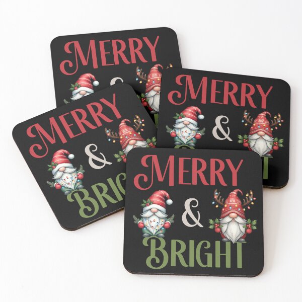 Item preview, Merry & Bright Christmas gnomes designed and sold by maciej999.