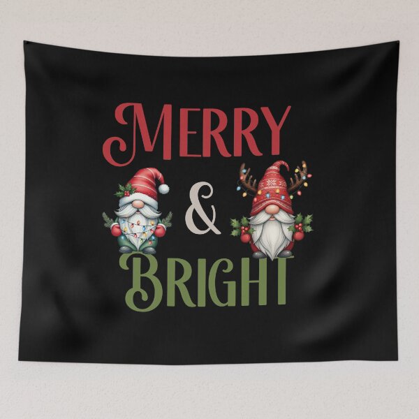 Item preview, Merry & Bright Christmas gnomes designed and sold by maciej999.
