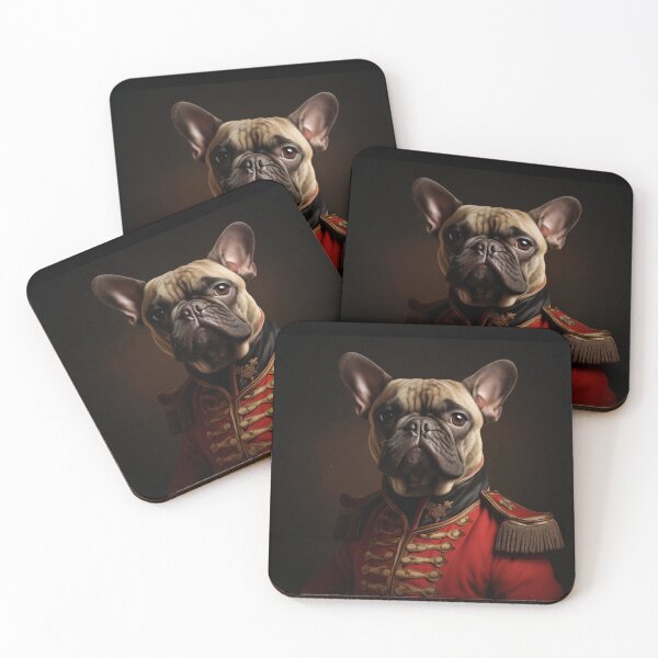 Item preview, Victorian French Bulldog In Military Uniform designed and sold by Daydreamsatdawn.