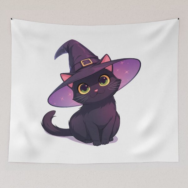 Item preview, Lindo gato brujo de Halloween designed and sold by JumpLoe.