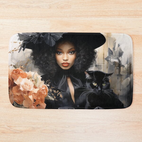 Item preview, Elegant Enigma: Roses and Black Cat Mystique designed and sold by Cris888.