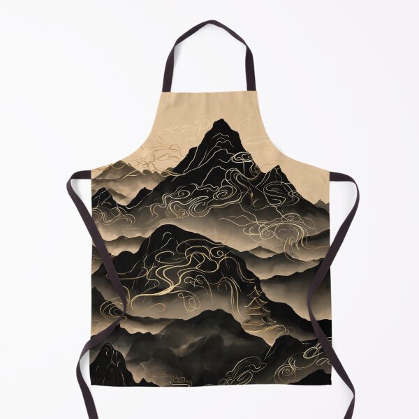 Item preview, Mountains black with gold clouds graphic Asian style designed and sold by Valeripva.