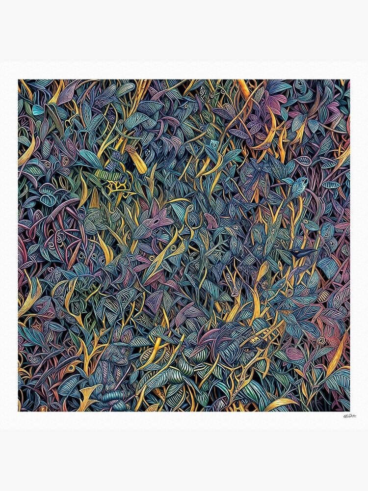Aperçu 3 sur 3. Impression sur toile avec l'œuvre Toxic plants 2 créée et vendue par oduchossoir.