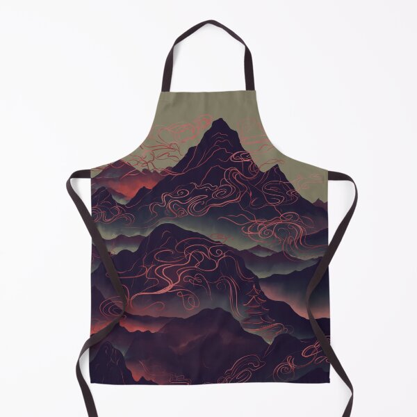 Item preview, Chinese mountains in pink clouds and patterns  designed and sold by Valeripva.