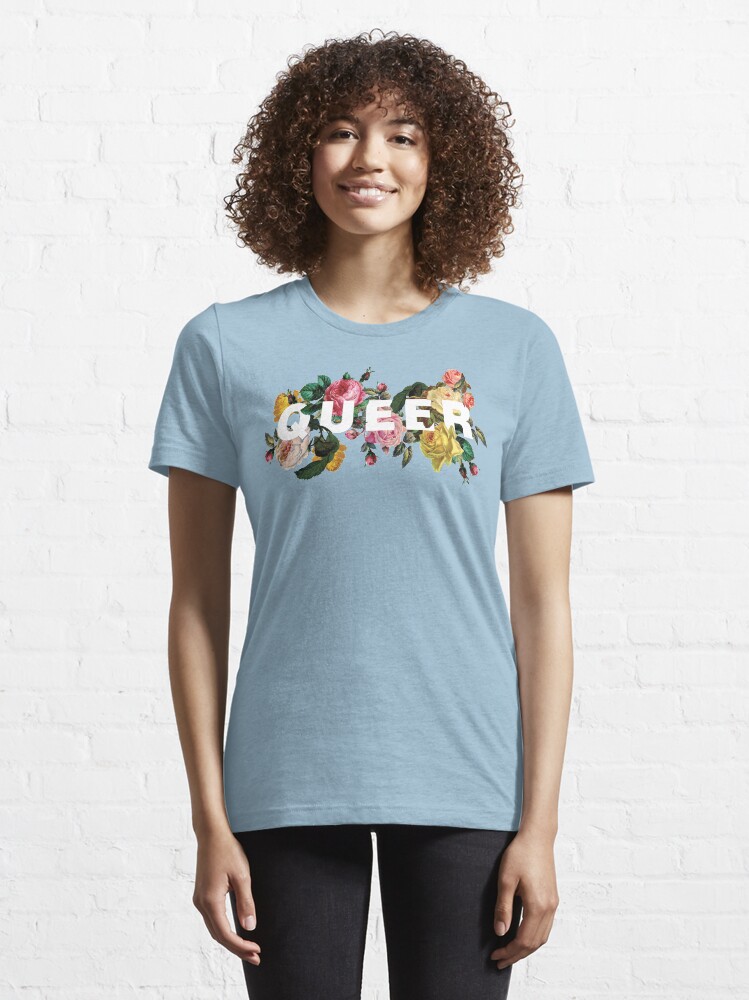 Alternate view of Queer (Antique Roses) Essential T-Shirt