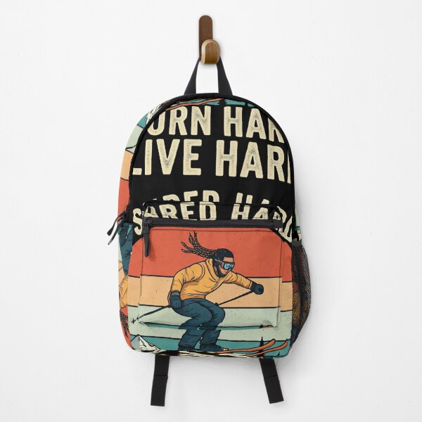 Item preview, Retro Ski Adventure Tee - Shred Hard, Turn Hard, Live Hard designed and sold by CoolEnthusias.
