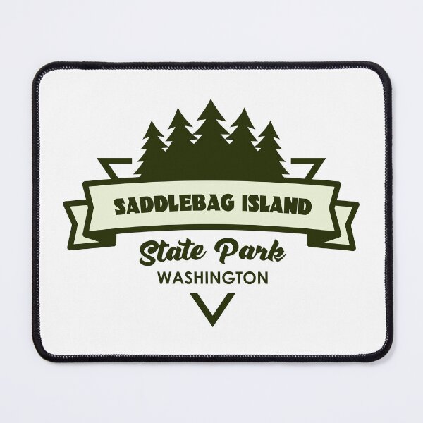 Item preview, Saddlebag Island State Park Washington Trees And Ribbon designed and sold by bivenart.