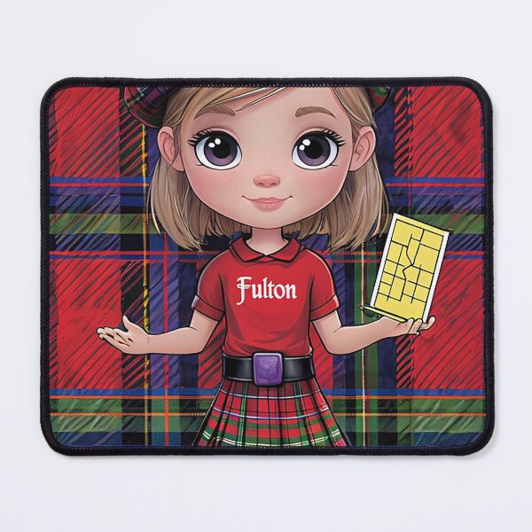 Item preview, Fulton Genealogy Tartan Girl designed and sold by NoteBTravel.
