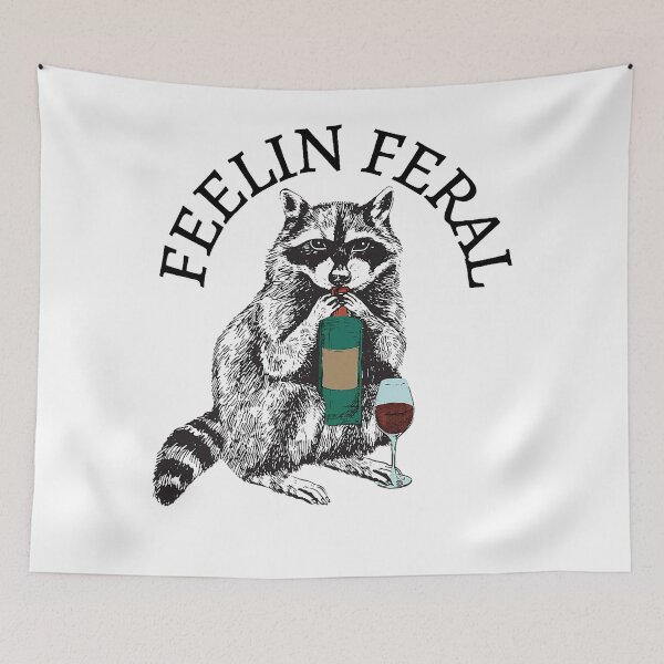 Item preview, Feeling Feral Opossum Raccoon And Wine Feral Girl Summer  designed and sold by spirorinin.