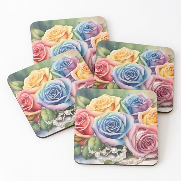 Item preview, Rosas de colores del arco iris designed and sold by CalmnessbyChoice.