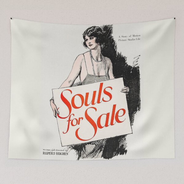 Item preview, Souls for Sale vintage movie poster (1923) chromolithograph by Goldwyn Pictures designed and sold by Vintage Designs +.