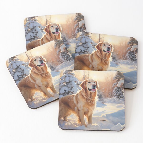 Item preview, Golden Retriever in Winter designed and sold by PetsArt.