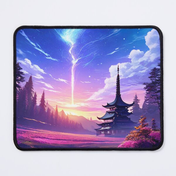 Item preview, Celestial Pagoda at Twilight - Genshin Impact Inspired designed and sold by CreatebyMegs.