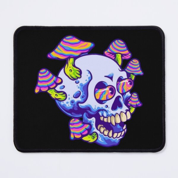 Item preview, Trippy high mushroom skull designed and sold by Mara's designs.