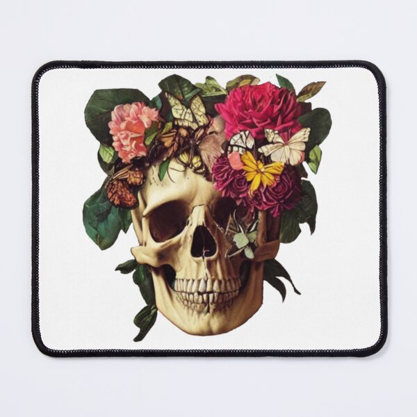 Item preview, Colourful scary skull with flowers designed and sold by Mara's designs.