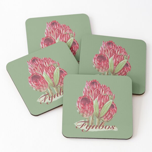 Aperçu de l'œuvre Bouquet de Protea avec typographie Fynbos créée et vendue par A Sweet  Fragrance Art.