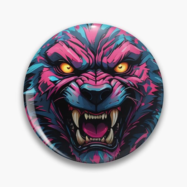 Item preview, Werewolf Face Psychedelic Prismatic Colors 3 designed and sold by webjmf.