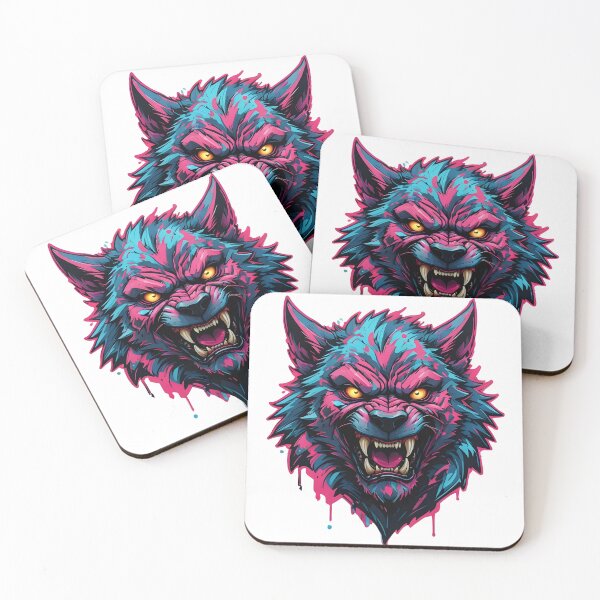 Item preview, Werewolf Face Psychedelic Prismatic Colors 3 designed and sold by webjmf.