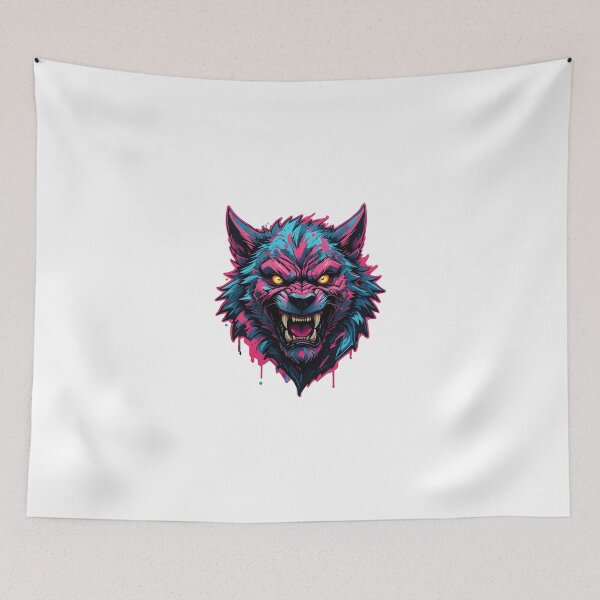 Item preview, Werewolf Face Psychedelic Prismatic Colors 3 designed and sold by webjmf.