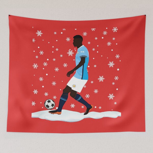 Item preview, Footballer Chrsitmas Design. MANCHESTER  blue Premier League Soccer Player. Wolves designed and sold by Invisible-Cult.