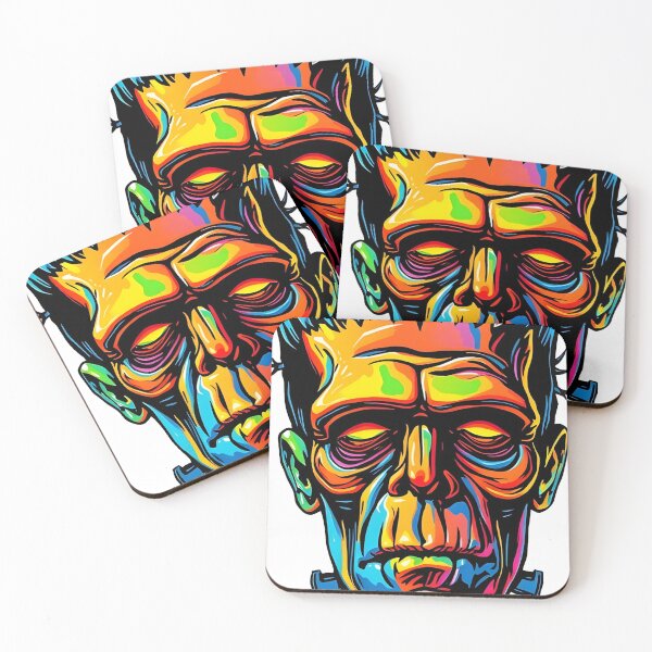 Item preview, Frankenstein Face Psychedelic Prismatic Colors 3 designed and sold by webjmf.