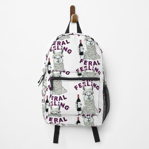 Item preview, Llama Lama Glama Feeling Feral Funny Retro Drinking Wine designed and sold by spirorinin.