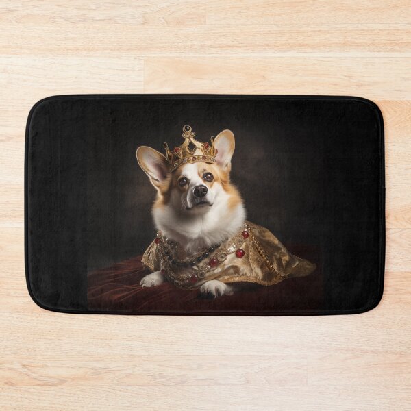 Item preview, Corgi queen in crown and full regalia designed and sold by Daydreamsatdawn.