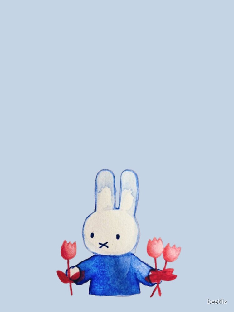 Thumbnail 4 von 4, iPhone-Hülle, Aquarell-Miffy mit Tulpen! designt und verkauft von bestliz.