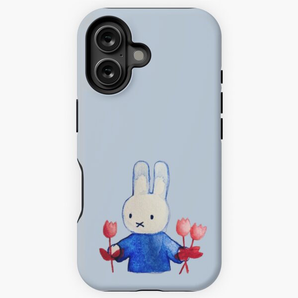 watercolour miffy with tulips! iPhone Tough Case