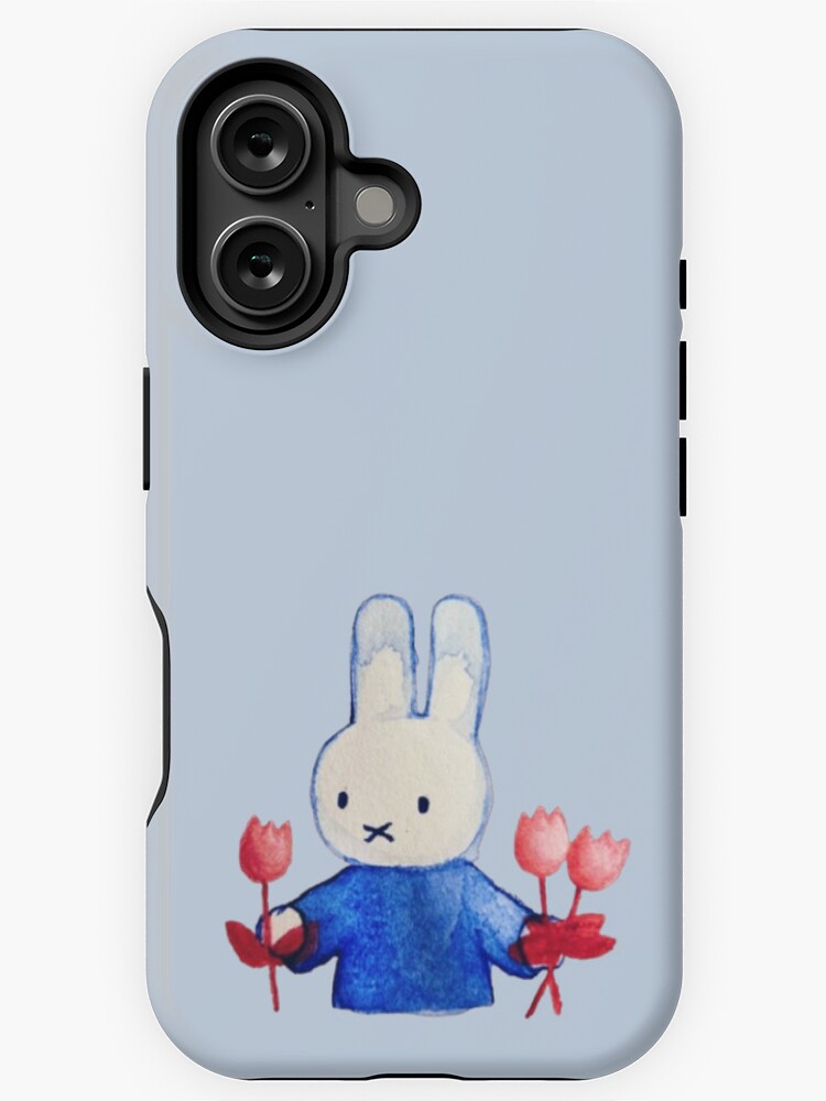 Thumbnail 1 von 4, iPhone-Hülle, Aquarell-Miffy mit Tulpen! designt und verkauft von bestliz.