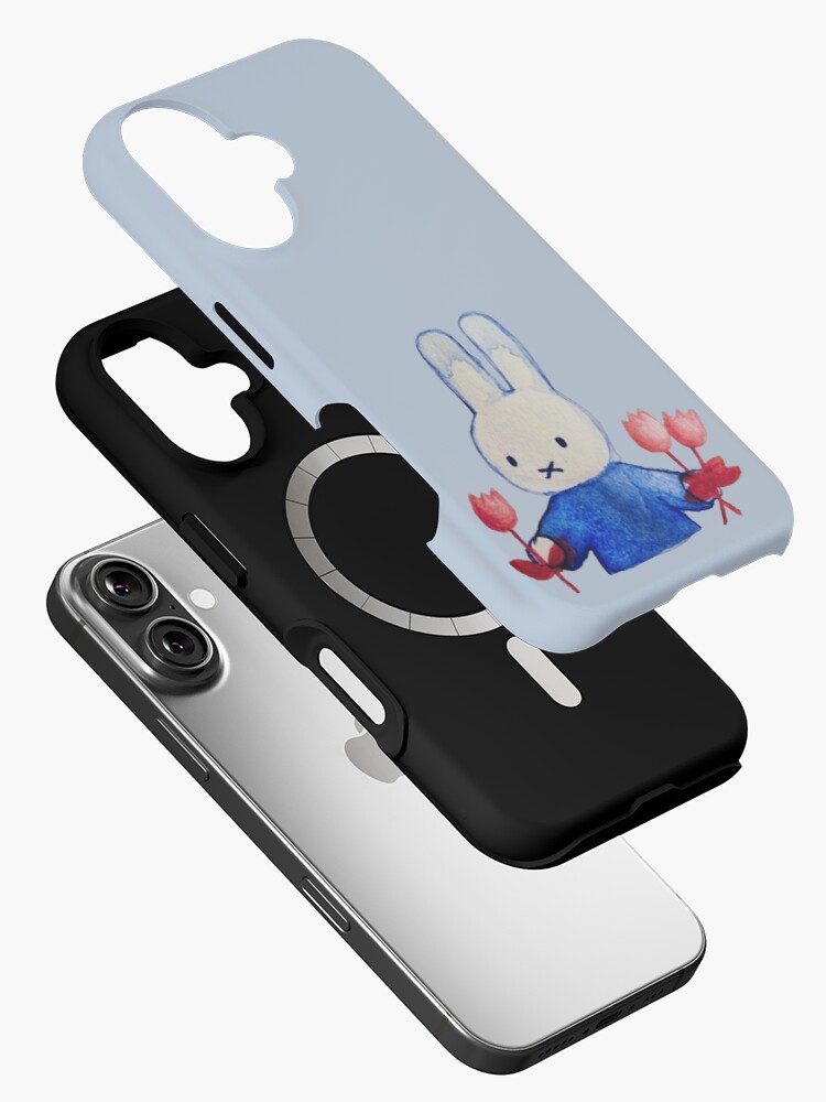Thumbnail 2 von 4, iPhone-Hülle, Aquarell-Miffy mit Tulpen! designt und verkauft von bestliz.