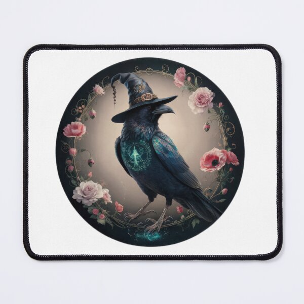 Item preview, halloween Magician Black Raven with Flowers ,halloween Black Raven ,halloween accountant costume ideas,halloween pumpkin,Halloween Hr,halloween illustration designed and sold by Expressions-Sel.