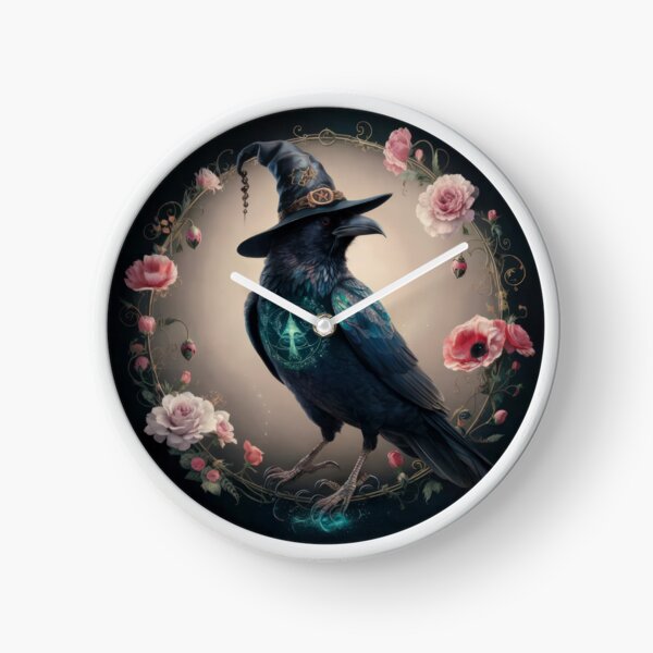 Item preview, halloween Magician Black Raven with Flowers ,halloween Black Raven ,halloween accountant costume ideas,halloween pumpkin,Halloween Hr,halloween illustration designed and sold by Expressions-Sel.