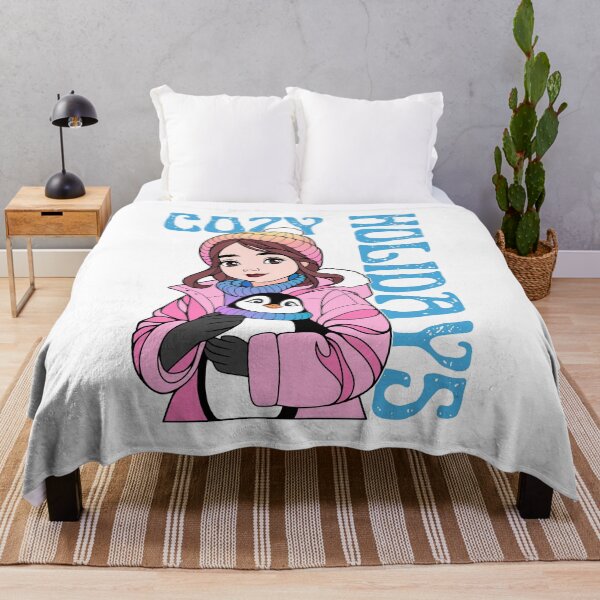 Item preview, Girl With a Penguin | Cozy Holidays designed and sold by ObsidianDaz.