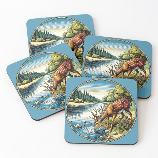 Item preview, Whimsical Deer at Riverbank designed and sold by RayCrimson.