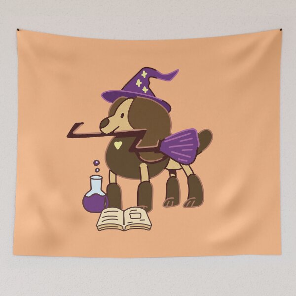 Item preview, Hallowen dog cute Witch Dog poodle designed and sold by Blau Rigel.