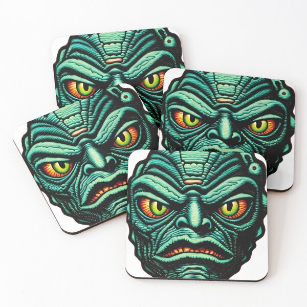 Item preview, Creature of Black Lagoon Face Psychedelic Prismatic Colors 3 designed and sold by webjmf.