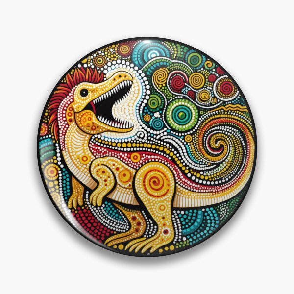 Item preview, Vibrant Dinosaur Art - Tyrannosaurus rex by heidiannemorris © designed and sold by FOLK ART FUSION.
