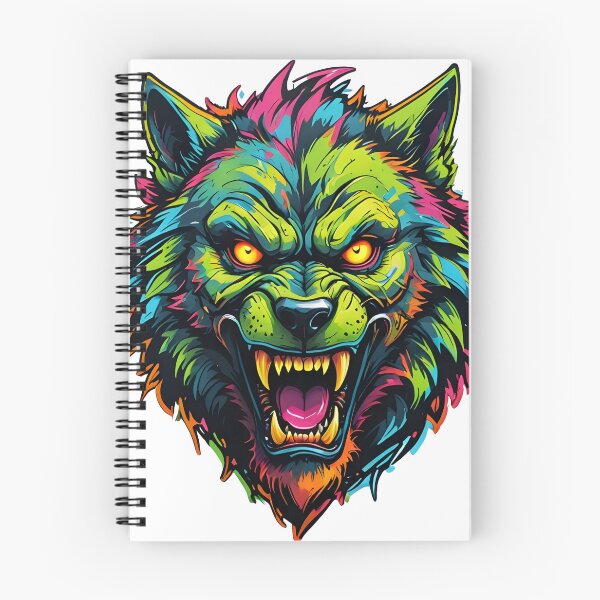 Item preview, Werewolf Face Psychedelic Prismatic Colors 4 designed and sold by webjmf.