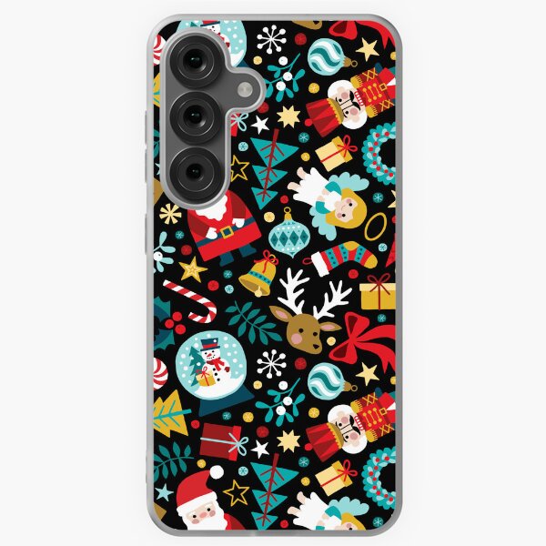Cute Christmas Decorations Black Samsung Galaxy Soft Case