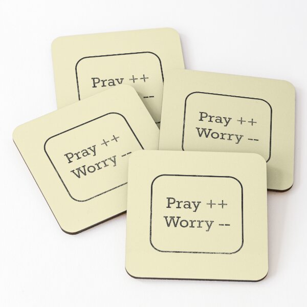 Item preview, Pray More, Worry Less - Faith Over Fear - Christian Programming Humor | Faith for Coders designed and sold by ZechJohnRB.