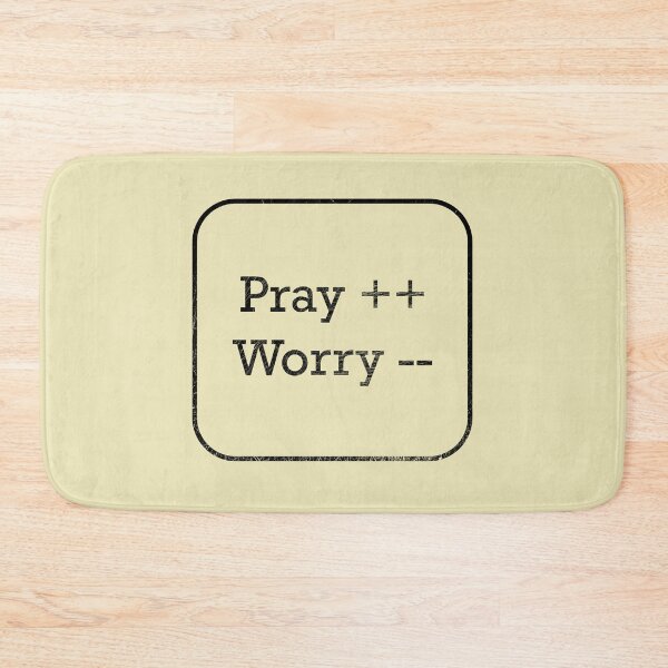 Item preview, Pray More, Worry Less - Faith Over Fear - Christian Programming Humor | Faith for Coders designed and sold by ZechJohnRB.