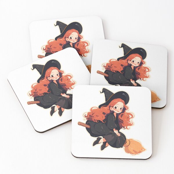 Item preview, Cute witch riding a broom designed and sold by JumpLoe.